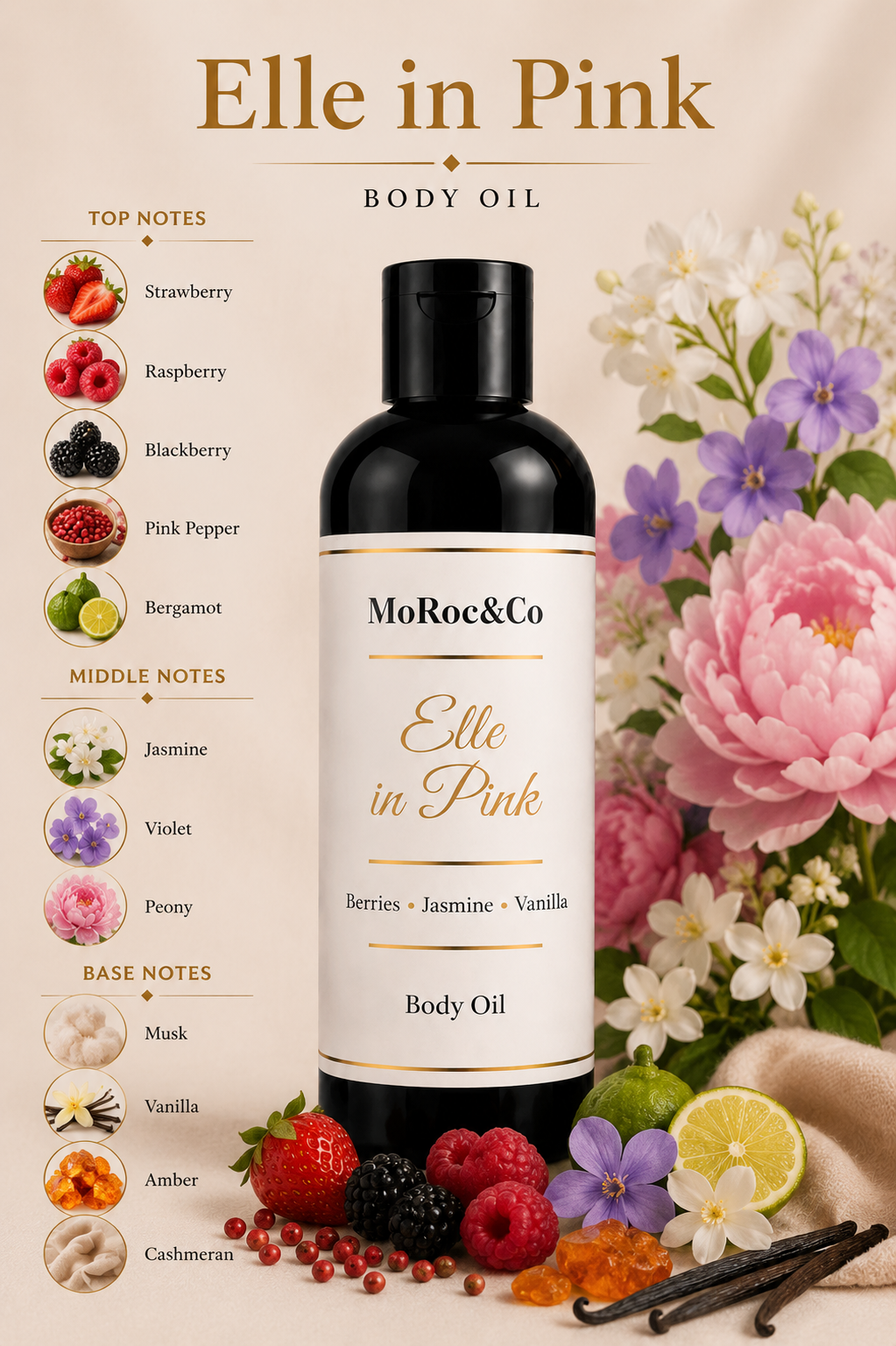Elle in Pink Body Oil